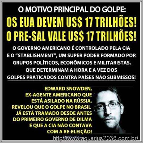 golpe brasil e o pre sal
