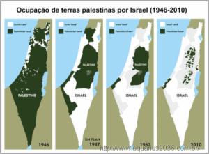 O Anticristo e o seu domínio na Nova Ordem Mundial 6 area-palestina-roubada-por-israel-desde-1946